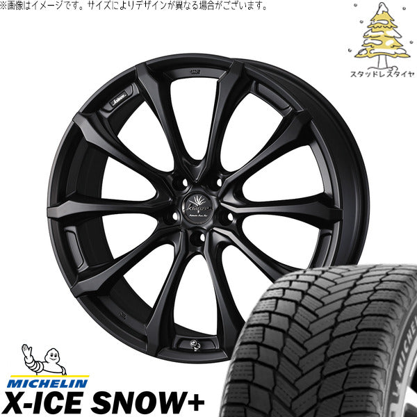 ミシュラン エックスアイス スノー+ 225/50R18 + クレンツェ ヴェルサム 030EVO マットブラック 18インチ 7.5J +55 5H114.3P スタッドレス・ホイール4本セット。1枚目。