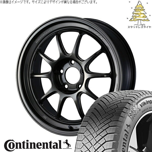 コンチネンタル バイキングコンタクト8 245/40R18 + ウェッズスポーツ TC-105X DSR EJチタン 18インチ 9.5J +35 5H114.3P スタッドレス・ホイール4本セット。1枚目。