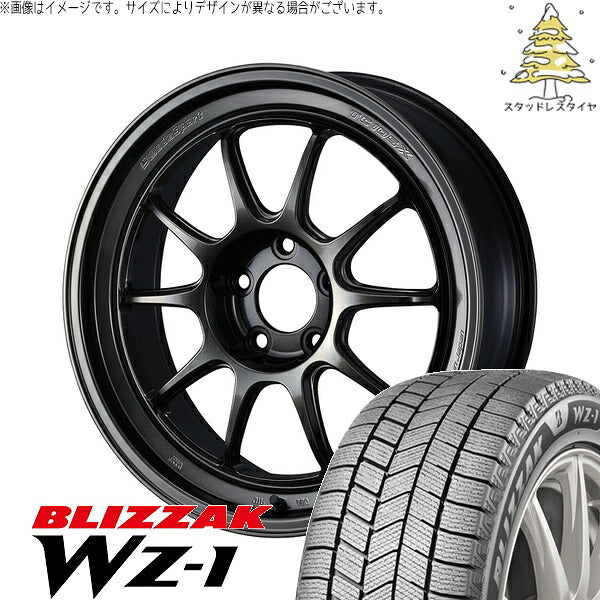 ブリヂストン ブリザック WZ-1 235/40R18 + ウェッズスポーツ TC-105X DSR EJチタン 18インチ 8.5J +32 5H114.3P スタッドレス・ホイール4本セット。1枚目。