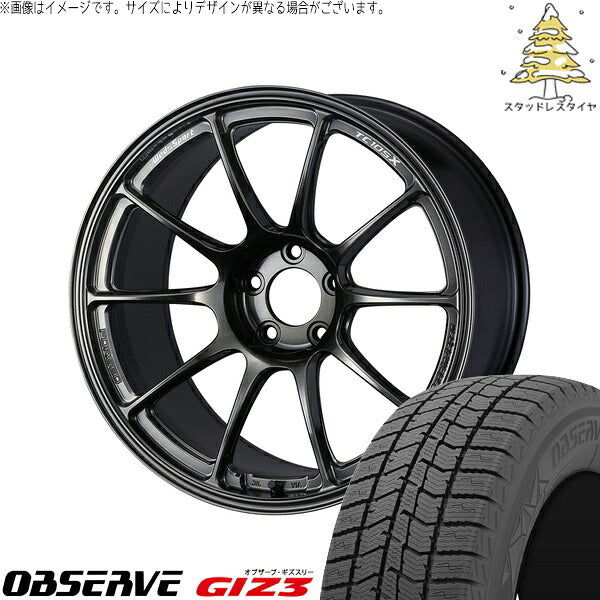 トーヨータイヤ オブザーブ GIZ3 235/50R18 + ウェッズスポーツ TC-105X FORGED EJチタン 18インチ 8.5J +43 5H114.3P スタッドレス・ホイール4本セット。1枚目。