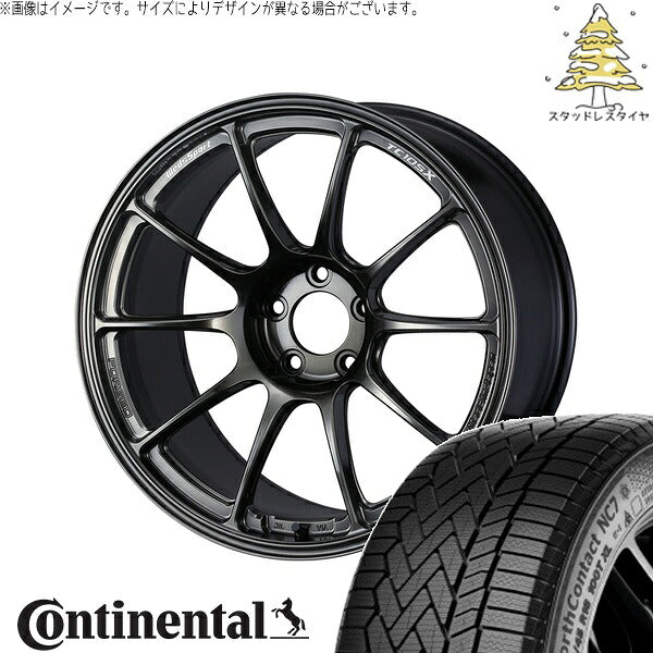 コンチネンタル ノースコンタクト NC7 245/40R18 + ウェッズスポーツ TC-105X FORGED EJチタン 18インチ 9J +32 5H114.3P スタッドレス・ホイール4本セット。1枚目。