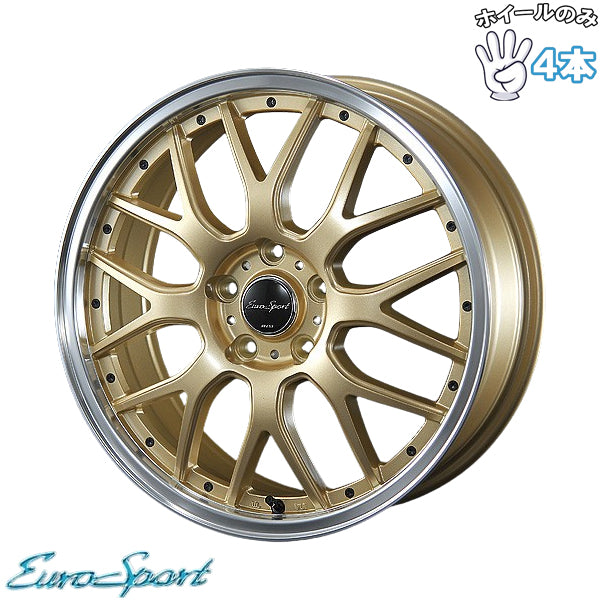 18インチ アルミホイール 5穴100 | ブレスト ユーロスポーツ タイプ815 セミグロスゴールド 7J 4本セット 正規品