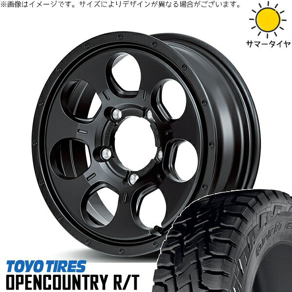 トーヨータイヤ オープンカントリー R/T 215/70R16 + MIDホイール マッドエージェント セミグロスブラック 16インチ 5.5J +22 5H139.7P サマー・ホイール4本セット。1枚目。