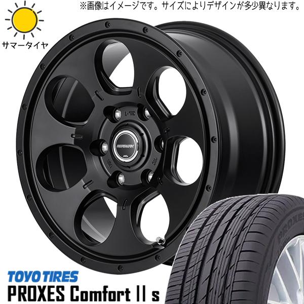 トーヨータイヤ プロクセス コンフォート2S 205/55R16 + MIDホイール マッドエージェント セミグロスブラック 16インチ 7J +40 5H114.3P サマー・ホイール4本セット。1枚目。
