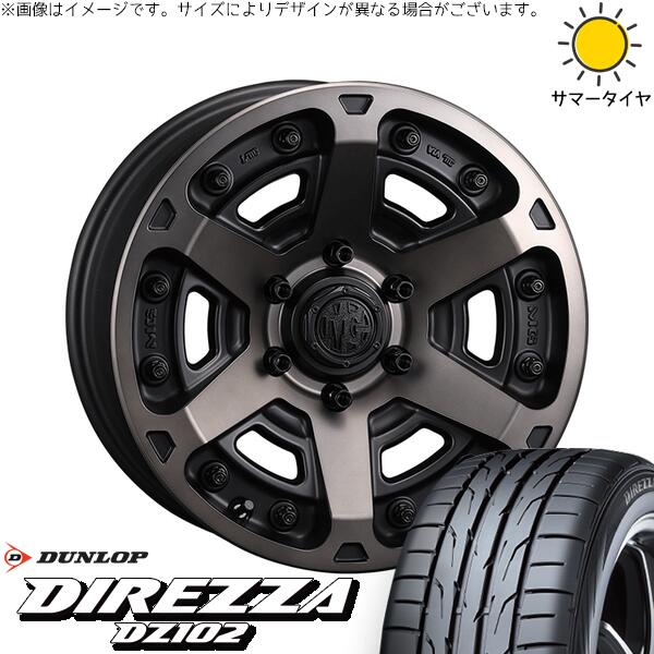 ダンロップ ディレッツァ DZ102 225/40R18 + マーテルギア アーマー マットブラッククリア 18インチ 8J +35 5H114.3P サマー・ホイール4本セット。1枚目。