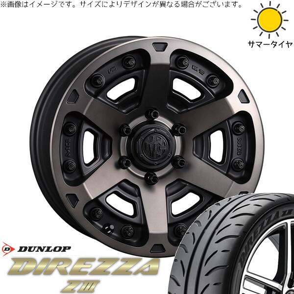 ダンロップ ディレッツァ Z3 225/40R18 + マーテルギア アーマー マットブラッククリア 18インチ 8J +35 5H114.3P サマー・ホイール4本セット。1枚目。