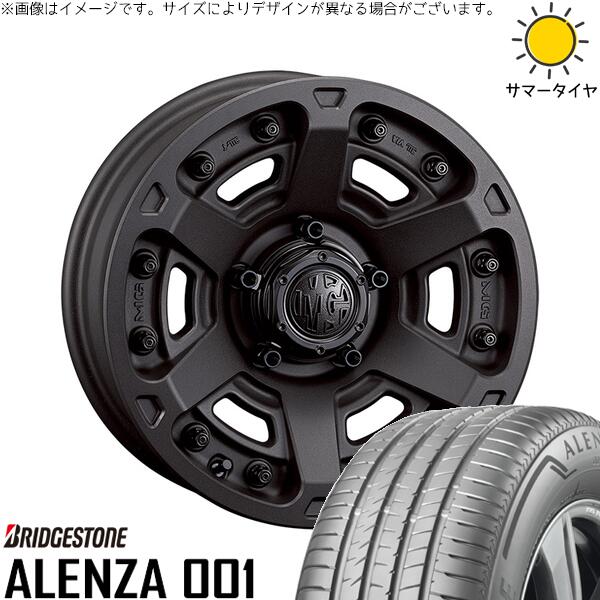 ブリヂストン アレンザ001 (ALENZA001) 235/55R18 + マーテルギア アーマー ショットガンブラック 18インチ 8J +35 5H114.3P サマー・ホイール4本セット。1枚目。