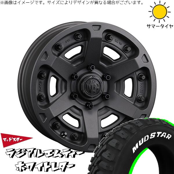マッドスター ラジアルMT 215/65R16 + マーテルギア アーマー ショットガンブラック 16インチ 7J +35 5H114.3P サマー・ホイール4本セット。1枚目。