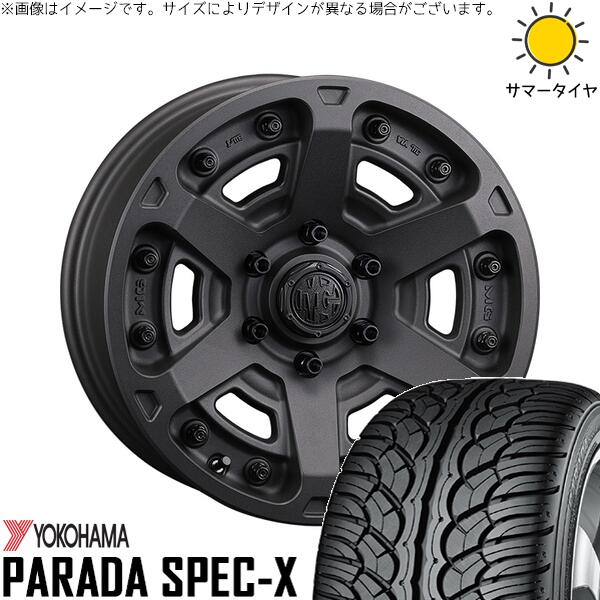 ヨコハマタイヤ パラダ Spec-X PA02 235/60R18 + マーテルギア アーマー ショットガンブラック 18インチ 8J +35 5H114.3P サマー・ホイール4本セット。1枚目。