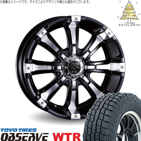 トーヨータイヤ オブザーブ W/T-R 225/70R16 + マーテルギア ビースト ブラックポリッシュ 16インチ 5.5J +20 5H139.7P スタッドレス・ホイール4本セット。1枚目。