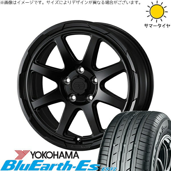 ヨコハマタイヤ ブルーアース ES32 215/65R16 + スタットベルク セミマットブラック 16インチ 7J +38 5H114.3P サマー・ホイール4本セット。1枚目。