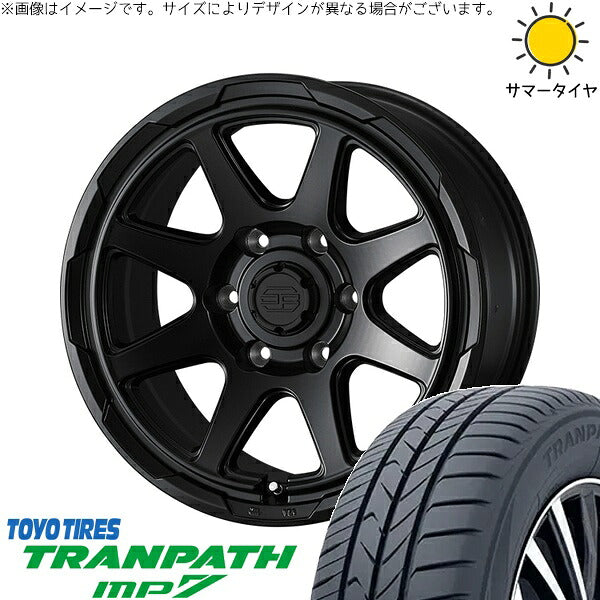 トーヨータイヤ トランパス MP7 215/70R16 + スタットベルク セミマットブラック 16インチ 6.5J +38 6H139.7P サマー・ホイール4本セット。1枚目。