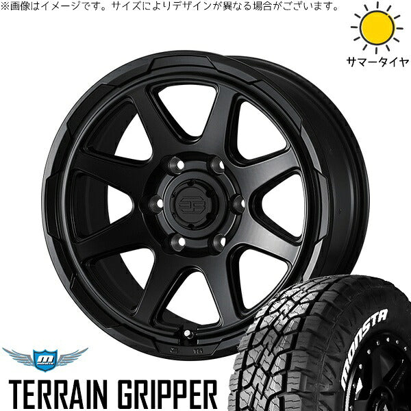 モンスタタイヤ テレーングリッパー 215/70R16 + スタットベルク セミマットブラック 16インチ 6.5J +38 6H139.7P サマー・ホイール4本セット。1枚目。