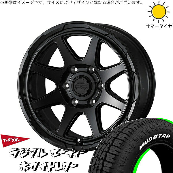 マッドスター ラジアルAT 215/65R16 + スタットベルク セミマットブラック 16インチ 6.5J +38 6H139.7P サマー・ホイール4本セット。1枚目。