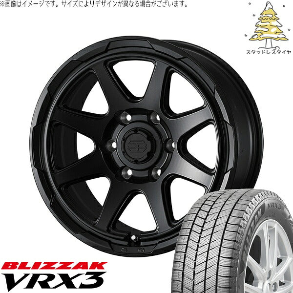 ブリヂストン ブリザック VRX3 215/65R16 + スタットベルク セミマットブラック 16インチ 6.5J +38 6H139.7P スタッドレス・ホイール4本セット。1枚目。