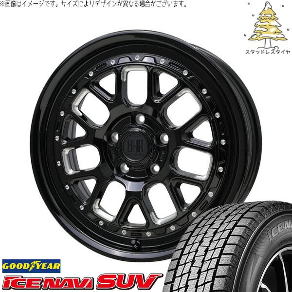 グッドイヤー アイスナビ SUV (ICENAVI SUV) 235/70R16 + バークレイ ハードロック ヒューロン グロスブラック/マシニング 16インチ 7.0J +38 5H114.3P スタッドレス・ホイール4本セット。1枚目。