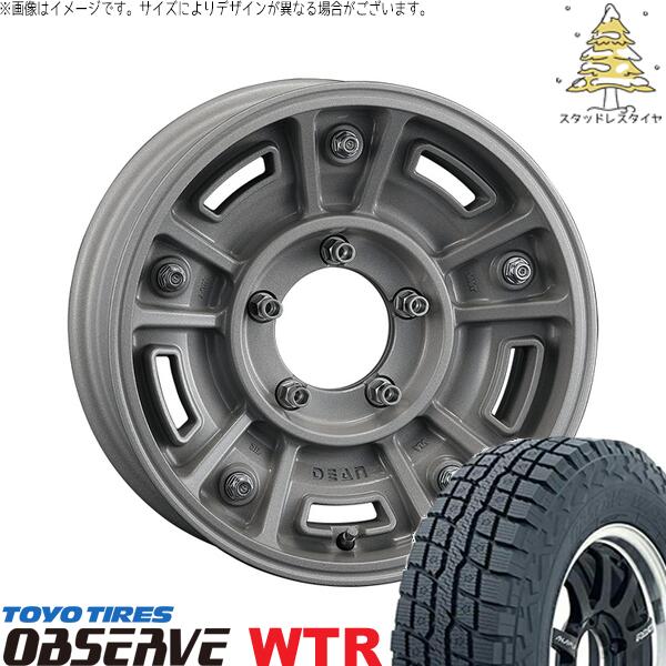 トーヨータイヤ オブザーブ W/T-R (OBSERVE WTR) 185/85R16 + ディーン BJメキシカン ショットクリア 16インチ 5.5J +20 5H139.7P スタッドレス・ホイール4本セット。1枚目。