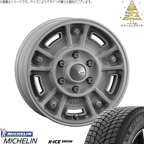 ミシュラン エックスアイス スノー (X-ICE SNOW) 215/70R16 + ディーン BJメキシカン ショットクリア 16インチ 6.5J +38 6H139.7P スタッドレス・ホイール4本セット。1枚目。
