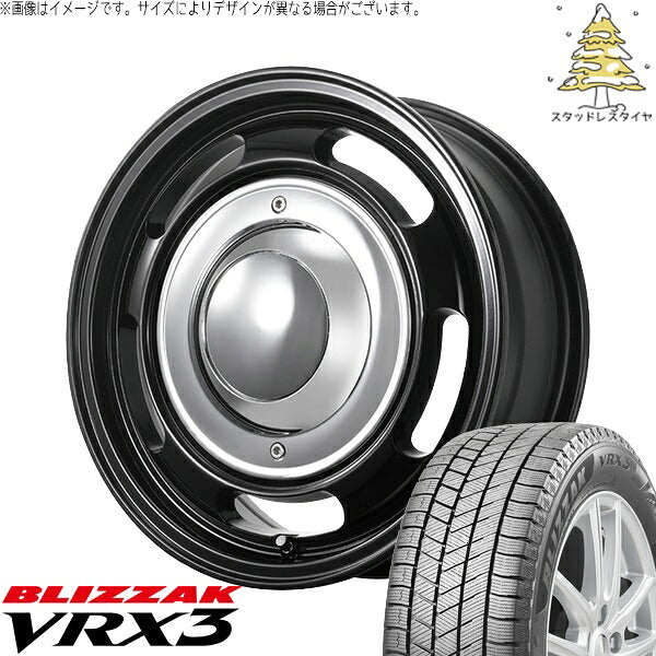 ブリヂストン ブリザック VRX3 215/65R16 + ブルート BR-00 ミリタリーブラック 16インチ 6.5J +38 6H139.7P スタッドレス・ホイール4本セット。1枚目。