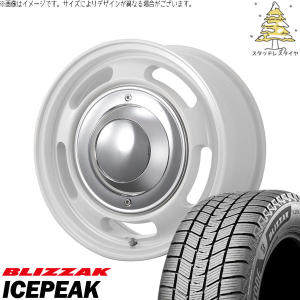 ブリヂストン ブリザック ICEPEAK 215/70R16 + ブルート BR-00 フレッシュホワイト 16インチ 6.5J +38 6H139.7P スタッドレス・ホイール4本セット。1枚目。