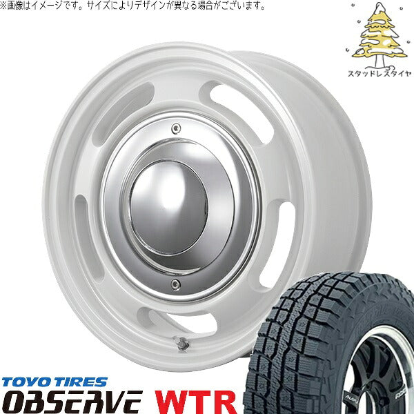 トーヨータイヤ オブザーブ W/T-R 215/65R16 + ブルート BR-00 フレッシュホワイト 16インチ 6.5J +38 6H139.7P スタッドレス・ホイール4本セット。1枚目。