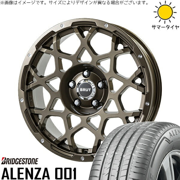 ブリヂストン アレンザ 001 235/55R18 + ブルート BR-55 シャンパンゴールド 18インチ 8J +40 5H114.3P サマー・ホイール4本セット。1枚目。