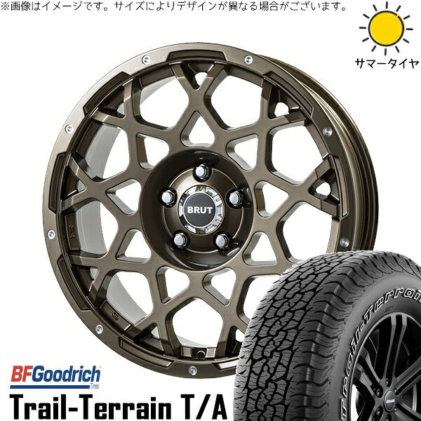 BFグッドリッチ トレイルテレーン T/A 225/55R18 + ブルート BR-55 シャンパンゴールド 18インチ 8J +40 5H114.3P サマー・ホイール4本セット。1枚目。