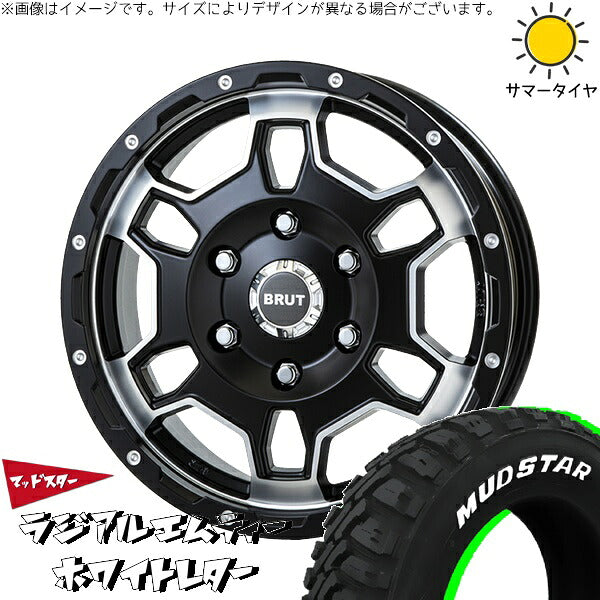 マッドスター ラジアルMT 215/65R16 + ブルート BR-66 ミリタリーブラック 16インチ 6.5J +40 4H100P サマー・ホイール4本セット。1枚目。