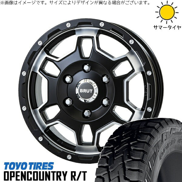 トーヨータイヤ オープンカントリー R/T 215/70R16 + ブルート BR-66 ミリタリーブラック 16インチ 6.5J +38 6H139.7P サマー・ホイール4本セット。1枚目。