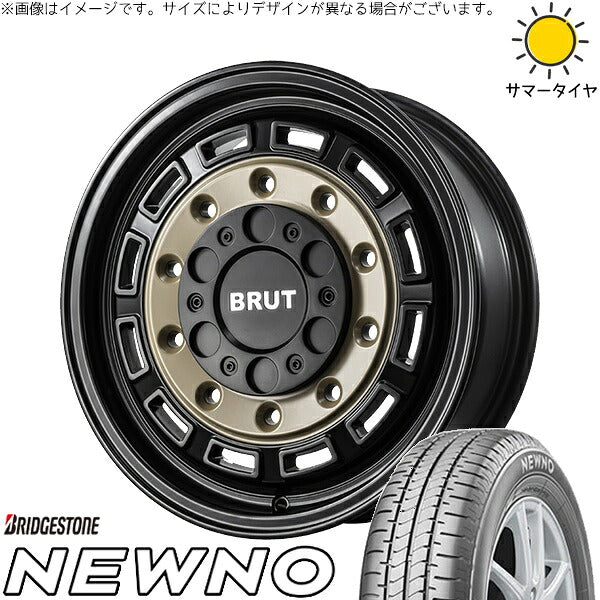 ブリヂストン ニューノ 215/65R16 + ブルート BR-70 ベージュブラック 16インチ 6.5J +38 6H139.7P サマー・ホイール4本セット。1枚目。