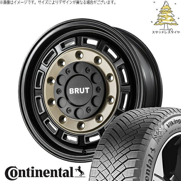 コンチネンタル バイキングコンタクト8 215/65R16 + ブルート BR-70 ベージュブラック 16インチ 6.5J +38 6H139.7P スタッドレス・ホイール4本セット。1枚目。