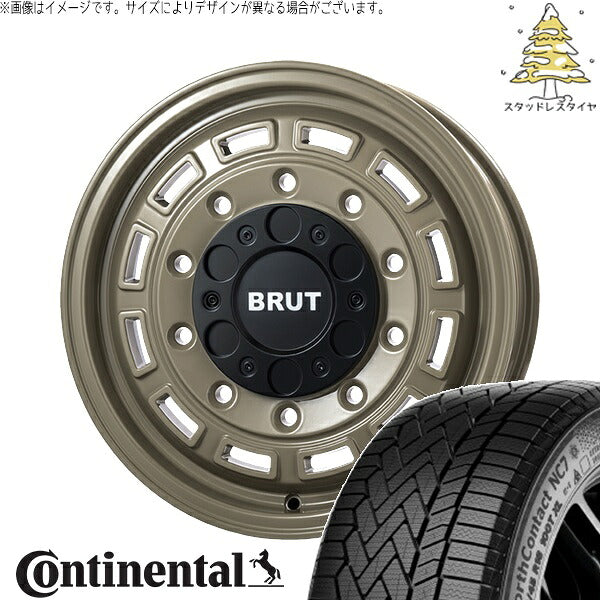 コンチネンタル ノースコンタクト NC7 215/65R16 + ブルート BR-70 ベージュ 16インチ 6.5J +38 6H139.7P スタッドレス・ホイール4本セット。1枚目。
