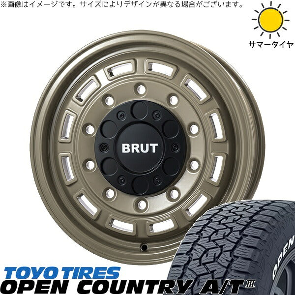 トーヨータイヤ オープンカントリー A/T3 215/70R16 + ブルート BR-70 ベージュ 16インチ 6.5J +38 6H139.7P サマー・ホイール4本セット。1枚目。