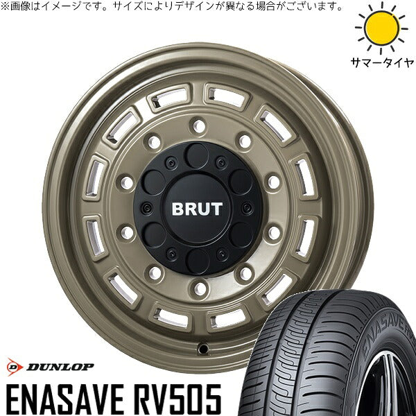 ダンロップ エナセーブ RV505 215/70R16 + ブルート BR-70 ベージュ 16インチ 6.5J +38 6H139.7P サマー・ホイール4本セット。1枚目。