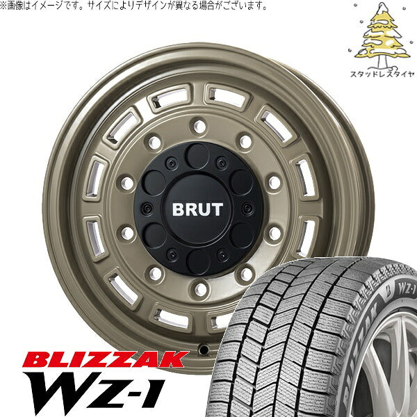 ブリヂストン ブリザック WZ-1 215/70R16 + ブルート BR-70 ベージュ 16インチ 6.5J +38 6H139.7P スタッドレス・ホイール4本セット。1枚目。