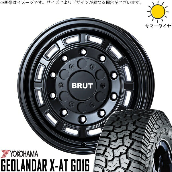 ヨコハマタイヤ ジオランダー X-AT G016 215/70R16 + ブルート BR-70 ミリタリーブラック 16インチ 6.5J +38 6H139.7P サマー・ホイール4本セット。1枚目。