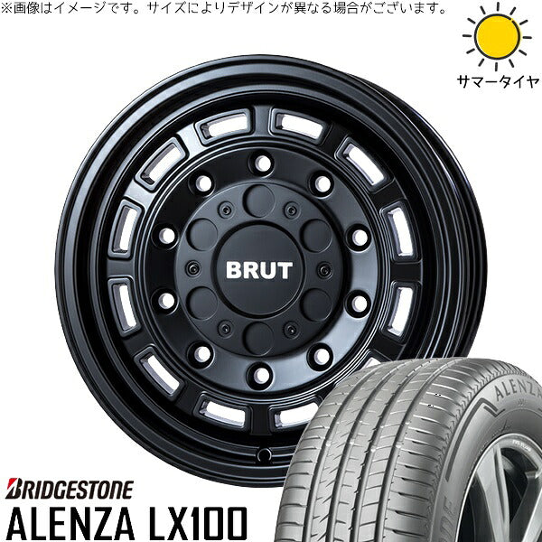 ブリヂストン アレンザ LX100 215/70R16 + ブルート BR-70 ミリタリーブラック 16インチ 6.5J +30 5H100P サマー・ホイール4本セット。1枚目。