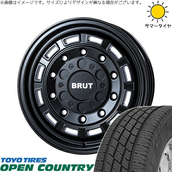 トーヨータイヤ オープンカントリー H/T2 215/70R16 + ブルート BR-70 ミリタリーブラック 16インチ 6.5J +30 5H100P サマー・ホイール4本セット。1枚目。