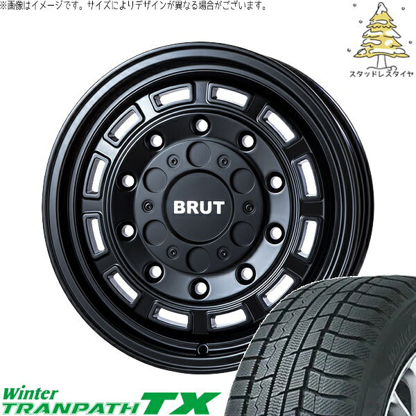 トーヨータイヤ ウィンタートランパス TX 205/55R16 + ブルート BR-70 ミリタリーブラック 16インチ 6.5J +30 5H100P スタッドレス・ホイール4本セット。1枚目。