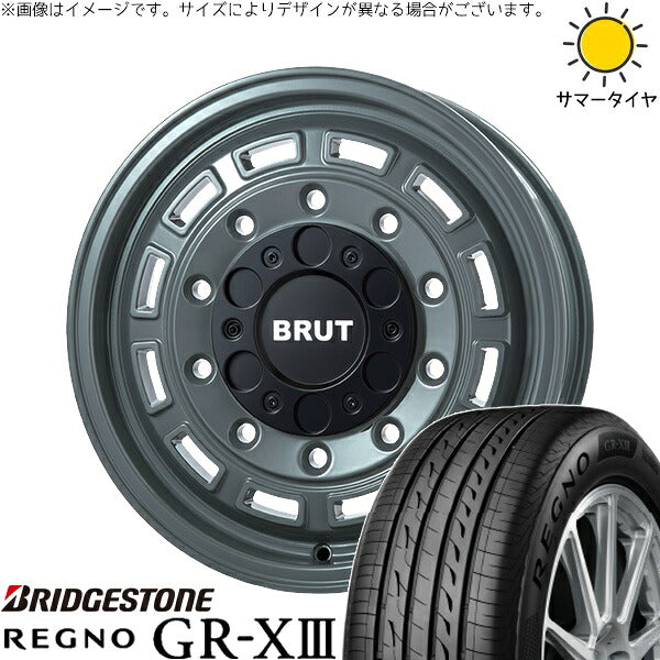 ブリヂストン レグノ GR-X3 RV 215/65R16 + ブルート BR-70 アーバンカーキ 16インチ 6.5J +38 6H139.7P サマー・ホイール4本セット。1枚目。