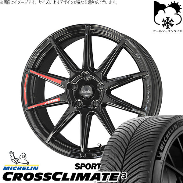 ミシュラン CROSSCLIMATE 3 SPORT 215/40R18 + サーキュラー C10R グロスブラック 18インチ 7.0J +48 5H114.3P オールシーズン・ホイール4本セット。1枚目。