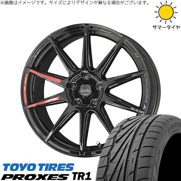 トーヨータイヤ プロクセス TR1 215/45R17 + サーキュラー C10R グロスブラック 17インチ 7.0J +53 5H114.3P サマー・ホイール4本セット。1枚目。