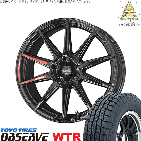 トーヨータイヤ オブザーブ W/T-R 245/65R17 + サーキュラー C10R グロスブラック 17インチ 7.0J +42 5H114.3P スタッドレス・ホイール4本セット。1枚目。