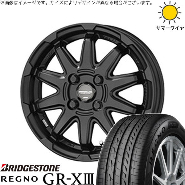 ブリヂストン レグノ GR-X3 185/60R16 + サーキュラー C10S マットブラック 16インチ 6.0J +40 4H100P サマー・ホイール4本セット。1枚目。