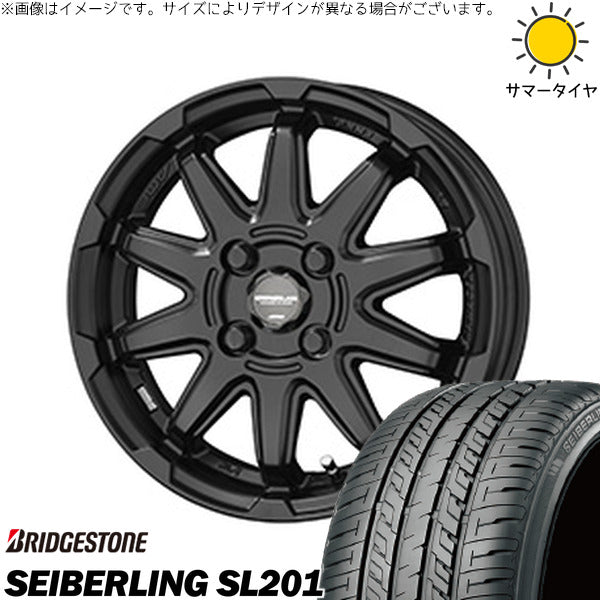 ブリヂストン SEBERLING SL201 195/55R16 + サーキュラー C10S マットブラック 16インチ 6.0J +40 4H100P サマー・ホイール4本セット。1枚目。