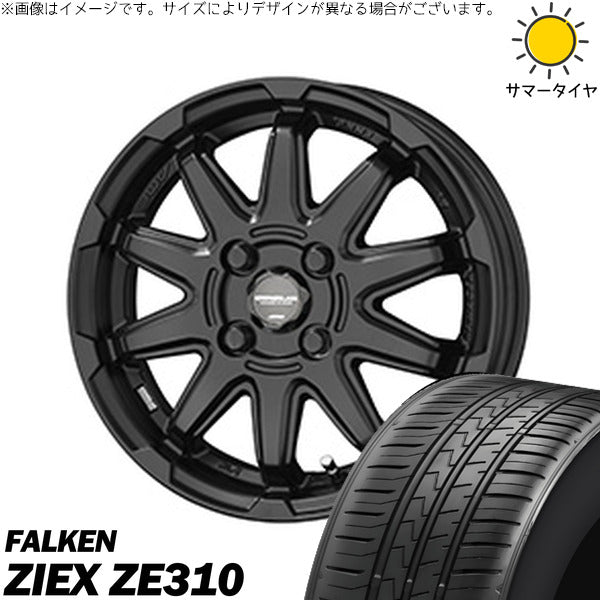 ファルケン ZE310 195/55R16 + サーキュラー C10S マットブラック 16インチ 6.0J +40 4H100P サマー・ホイール4本セット。1枚目。