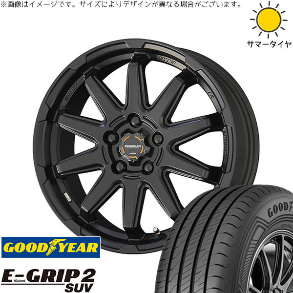 グッドイヤー エフィシェントグリップ2 SUV 225/65R17 + サーキュラー C10S マットブラック 17インチ 7.0J +48 5H114.3P サマー・ホイール4本セット。1枚目。