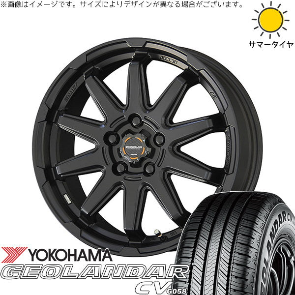 ヨコハマタイヤ ジオランダー CV G058 225/70R16 + サーキュラー C10S マットブラック 16インチ 6.5J +38 5H114.3P サマー・ホイール4本セット。1枚目。