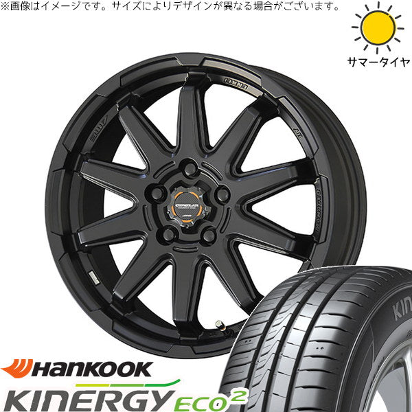 ハンコック キナジーエコ2 K435 215/60R16 + サーキュラー C10S マットブラック 16インチ 6.5J +38 5H114.3P サマー・ホイール4本セット。1枚目。