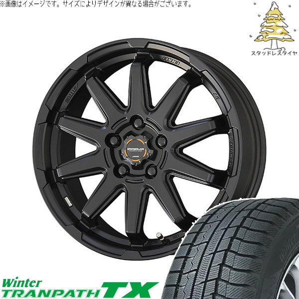 トーヨータイヤ ウィンタートランパス TX 215/70R16 + サーキュラー C10S マットブラック 16インチ 6.5J +38 5H114.3P スタッドレス・ホイール4本セット。1枚目。